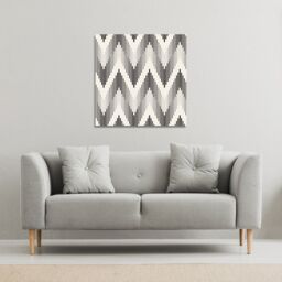 Benjamin Tate Design Geometric Zig Zag (Canvas Print) / 77 x 77 x 4cm in Natural - Size: 77 x 77 x 4 cm - thumbnail 1