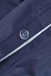 Homescapes Egyptian Cotton Duvet Cover with Pillowcase, 200 TC in Navy - Size: Single - thumbnail 3