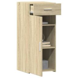 Berkfield Home Sideboard Sonoma Oak 40x42.5x93 cm Engineered Wood in Light Tan - thumbnail 1