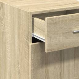 Berkfield Home Sideboard Sonoma Oak 40x42.5x93 cm Engineered Wood in Light Tan - thumbnail 9