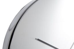 Orsina Mirror Face Wall Clock, Slim Rose Gold Case With Reflective Dial & Black Hands, Analogue Clock For Bedroom in Silver - thumbnail 3