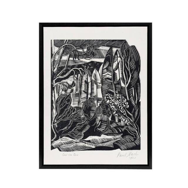 "Artery8 Winter in Hampden Black White Landscape Nash Framed Canvas Wall Art - Size: W12"" x H16""" - image 1