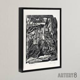 "Artery8 Winter in Hampden Black White Landscape Nash Framed Canvas Wall Art - Size: W12"" x H16""" - thumbnail 2