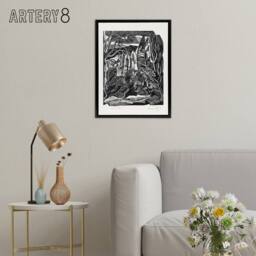 "Artery8 Winter in Hampden Black White Landscape Nash Framed Canvas Wall Art - Size: W12"" x H16""" - thumbnail 3