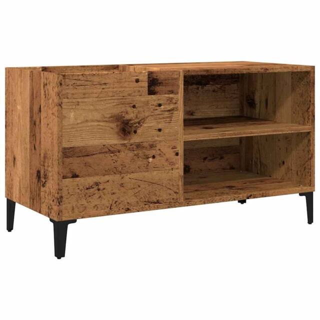 Berkfield Home Record Cabinet Old Wood 84.5x38x48 cm Engineered Wood in Brown - image 1