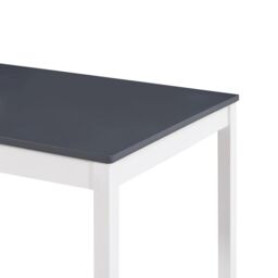 Berkfield Home Dining Table White & Grey 180x90x73 cm Pinewood - Size: 180 x 90 x 73 cm - thumbnail 4