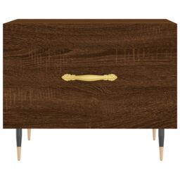 Berkfield Home Coffee Table Brown Oak 50x50x40 cm Engineered Wood - Size: 50 x 50 x 40 cm - thumbnail 5