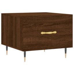 Berkfield Home Coffee Table Brown Oak 50x50x40 cm Engineered Wood - Size: 50 x 50 x 40 cm - thumbnail 2