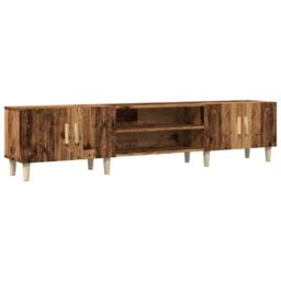 Berkfield Home TV Cabinet Old Wood 180x31.5x40 cm Engineered Wood in Brown - thumbnail 3