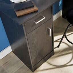 Home Source Tyler Desk 1 Drawer 1 Door Compact Computer Workstation Home Office in Black - thumbnail 4
