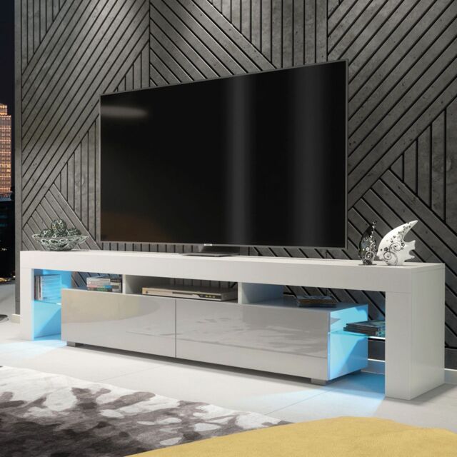 Creative Furniture TV Unit 200cm Sideboard Cabinet Cupboard TV Stand in Grey - image 1