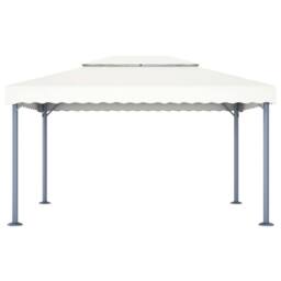 Berkfield Home Gazebo 400x300 cm Cream Aluminium in Beige - thumbnail 1