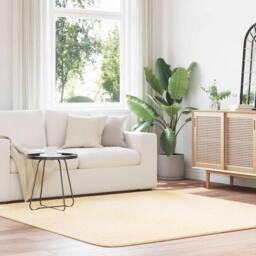 Berkfield Home Shaggy Rug High Pile NAVARRA Cream 200x200 cm Polyester - Size: Medium - thumbnail 2