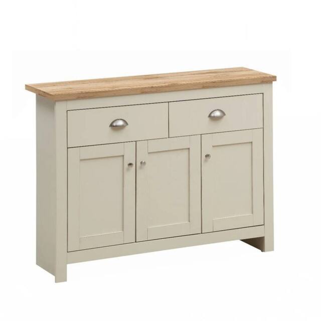 PAWNORA Living Room Furniture 3 Door Sideboard in Cream - image 1