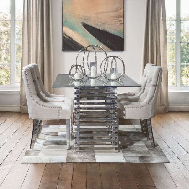 Orsina Vogue Dining Table in Silver - image 1