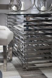 Orsina Vogue Dining Table in Silver - thumbnail 3