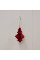 KDMD Set of 3 Deep Red Chandelier Baubles