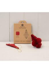 KDMD Set of 3 Deep Red Chandelier Baubles - thumbnail 2
