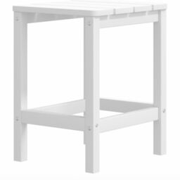 Berkfield Home Garden Adirondack Chair with Footstool & Table HDPE White - thumbnail 5