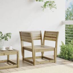 Berkfield Home Garden Chair Impregnated Wood Pine in Brown - thumbnail 3