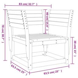 Berkfield Home Garden Chair Impregnated Wood Pine in Brown - thumbnail 8