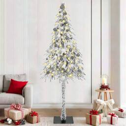 Berkfield Home Christmas Tree with 300 LEDs White 210 cm PE & Steel