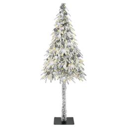 Berkfield Home Christmas Tree with 300 LEDs White 210 cm PE & Steel - thumbnail 3