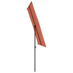 Berkfield Home Outdoor Parasol with Aluminium Pole 2x1.5 m Terracotta in Brown - thumbnail 5
