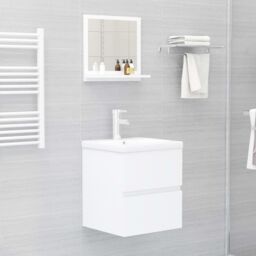 Berkfield Home Bathroom Mirror White 40x10.5x37 cm Engineered Wood - thumbnail 6