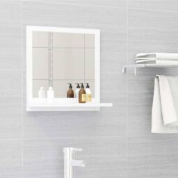 Berkfield Home Bathroom Mirror White 40x10.5x37 cm Engineered Wood - thumbnail 1