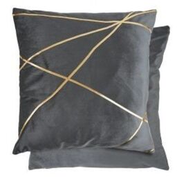 New Edge Blinds Fractal Cushion Cover in Grey - Size: 43 cm x 43 cm