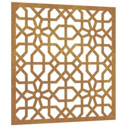 Berkfield Home Garden Wall Decoration 55x55 cm Corten Steel Moorish Design in Brown - thumbnail 2