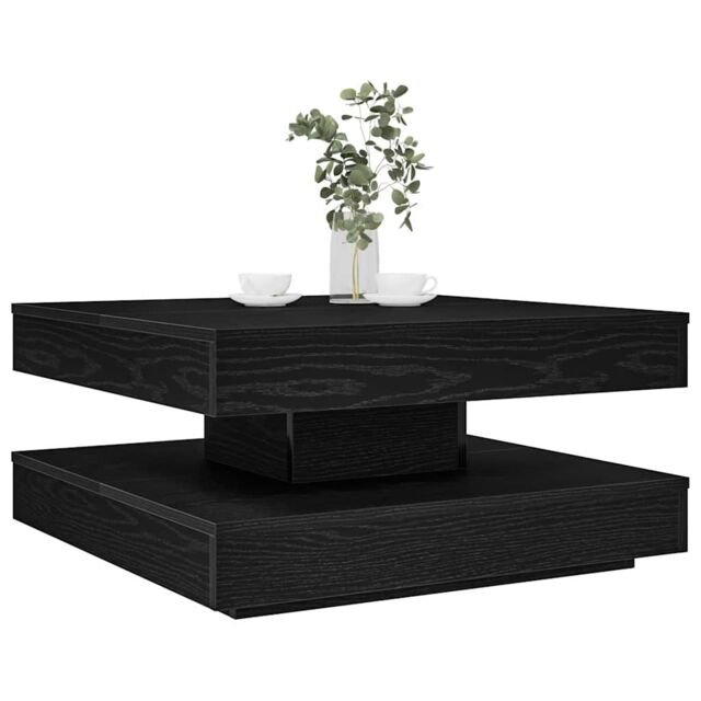 Berkfield Home Coffee Table 360-Degree Rotatable Black 70x70x34.5 cm - image 1