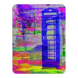 Benjamin Tate Design London Post Box Blanket in Natural - Size: 120 cm x 150 cm - thumbnail 1
