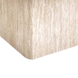 Wyld and Coco Stone-Top Square Coffee Table Beige MDF Base 80x80 cm - thumbnail 6