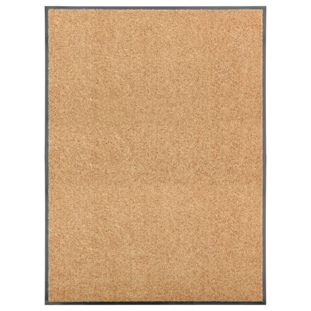 Berkfield Home Doormat Washable Cream 90x120 cm - image 1