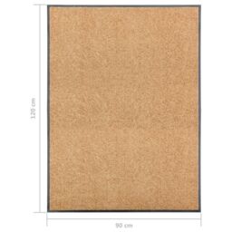 Berkfield Home Doormat Washable Cream 90x120 cm - thumbnail 6