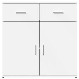 Berkfield Home Sideboards 2 pcs White 79x38x80 cm Engineered Wood - Size: 79 x 38 x 80 cm - thumbnail 5