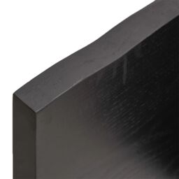 Berkfield Home Table Top Dark Grey 100x50x(2-4) cm Treated Solid Wood Live Edge in Brown - thumbnail 6