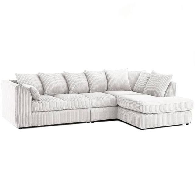 SNUG FURNITURE BIRMINGHAM LTD Luxury Jumbo Cord Extra Large Corner Right Hand Sofa in Cream - image 1