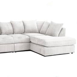 SNUG FURNITURE BIRMINGHAM LTD Luxury Jumbo Cord Extra Large Corner Right Hand Sofa in Cream - thumbnail 2