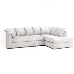 SNUG FURNITURE BIRMINGHAM LTD Luxury Jumbo Cord Extra Large Corner Right Hand Sofa in Cream