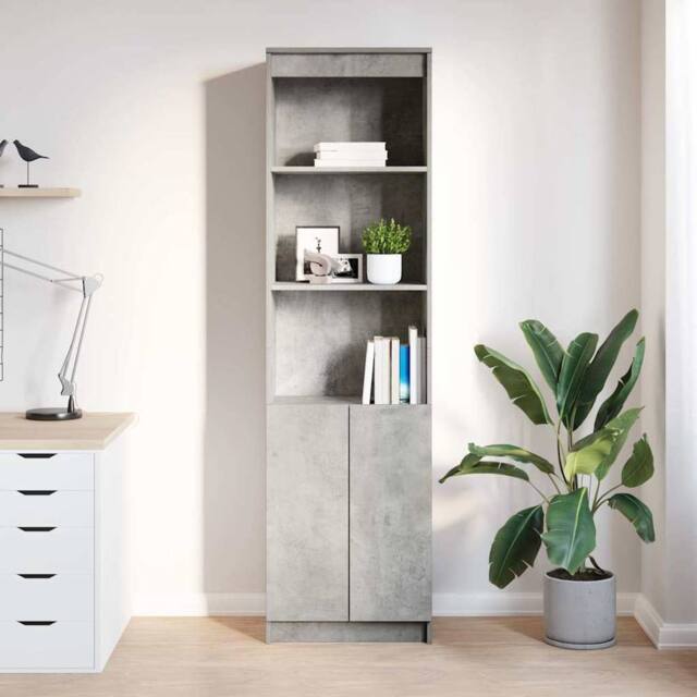 Berkfield Home Highboard Concrete Grey 50x35x180 cm Engineered Wood - Size: 50 x 35 x 180 cm - image 1