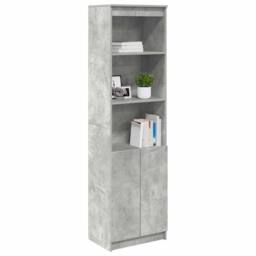 Berkfield Home Highboard Concrete Grey 50x35x180 cm Engineered Wood - Size: 50 x 35 x 180 cm - thumbnail 4