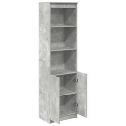Berkfield Home Highboard Concrete Grey 50x35x180 cm Engineered Wood - Size: 50 x 35 x 180 cm - thumbnail 5