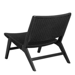 Wyld Haus Wigletree Black Oak Look Lounge Chair Handwoven Paper Seat - thumbnail 5