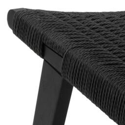 Wyld Haus Wigletree Black Oak Look Lounge Chair Handwoven Paper Seat - thumbnail 8