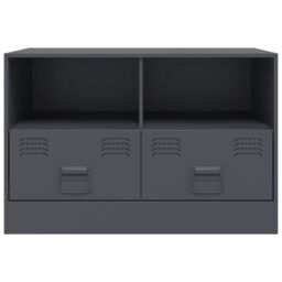 Berkfield Home TV Cabinet Anthracite 67x39x44 cm Steel - Size: 67 x 39 x 44 cm - thumbnail 6