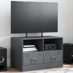 Berkfield Home TV Cabinet Anthracite 67x39x44 cm Steel - Size: 67 x 39 x 44 cm