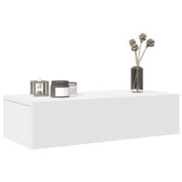 Berkfield Home Wall Shelf with Drawers White 60x26.5x15 cm Engineered Wood - thumbnail 2